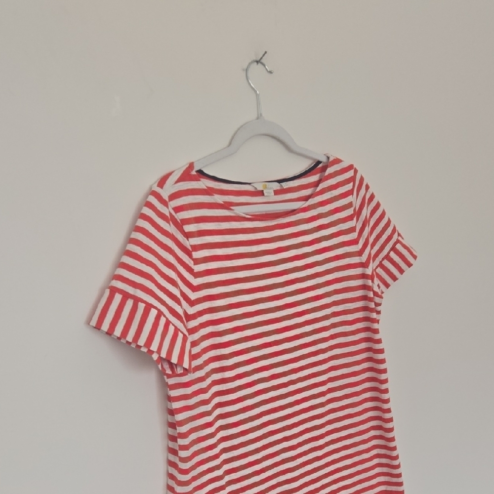 Boden Red and White Striped Dress Preppy Classic Normcore | 12 - Picture 3 of 6